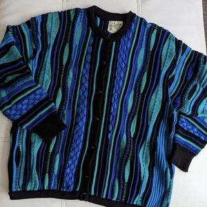 Vintage Toorallie Australia  Coogi Style Cosby Merino Wool Mens Sweater Sz L